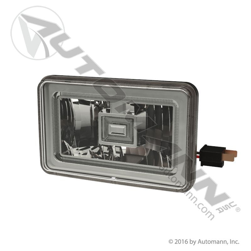 Automann Faro de luz alta LED de 4 x 6 pulgadas con Halo 564.9946SH