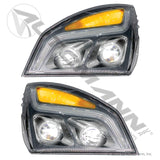 Automann Headlamp Set LH/RH Chrome LED Freightlin 564.46001CZP