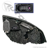 Automann Headlamp LH Black LED Freightliner P4 564.46001LM