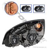 Automann Headlight RH Black Freightliner P4 564.46002