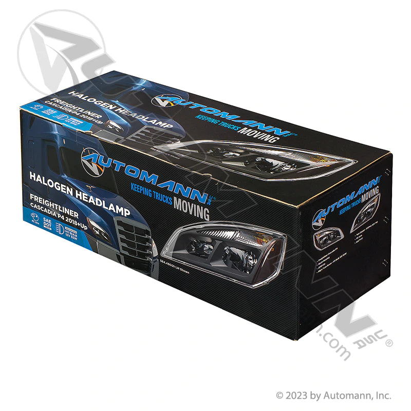 Automann Headlight RH Black Freightliner P4 564.46002