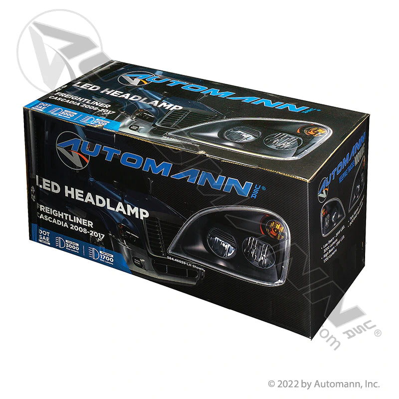 Automann Headlamp LH Freightliner Cascadia LED 564.46029