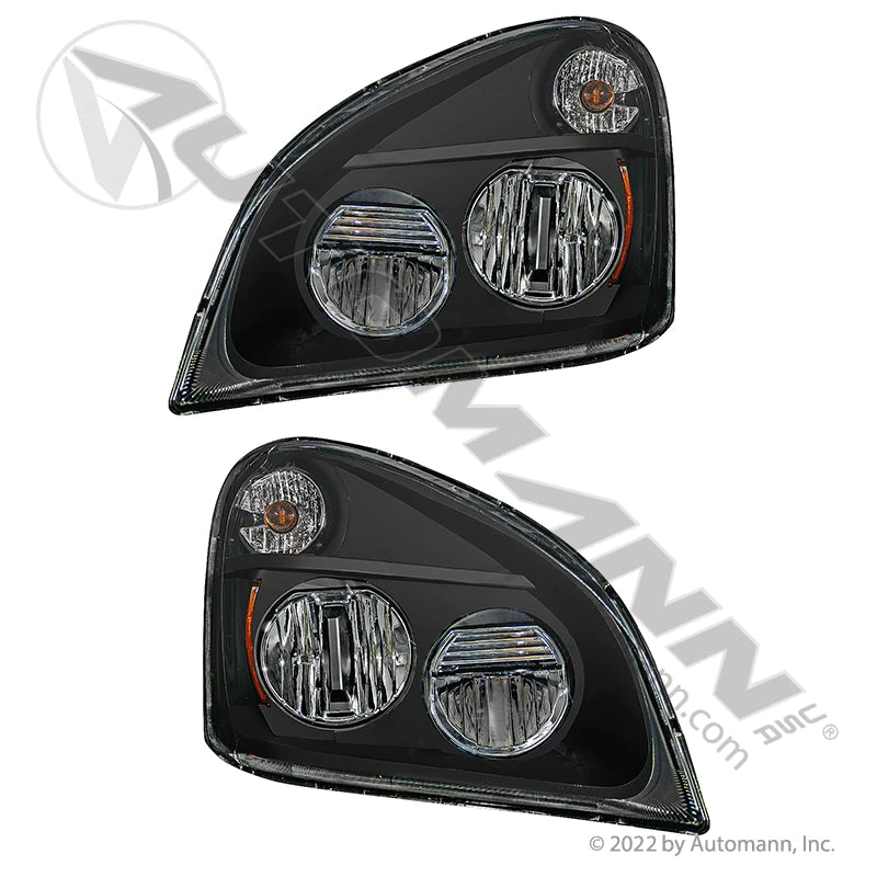 Automann Headlamp Set Freightliner LED Black 564.46029BM