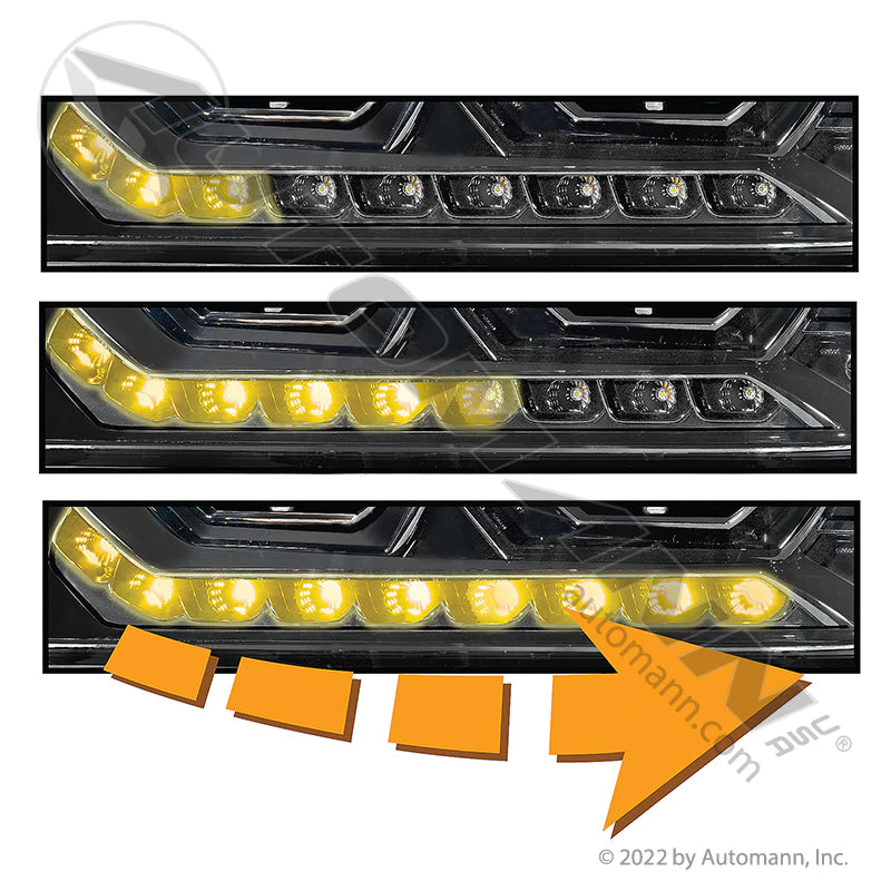 Automann Headlamp LH Freightliner Century LED 564.46043ADB