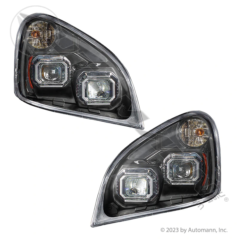 Automann Headlamp Set Freightliner Black 564.46051BP