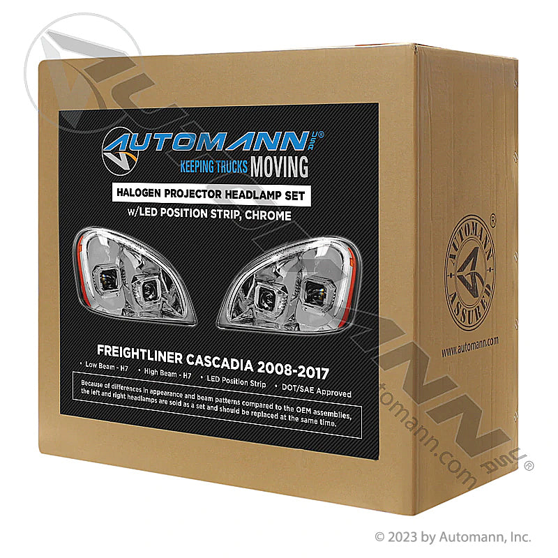 Automann Headlamp Set Freightliner Chrome 564.46051SCP