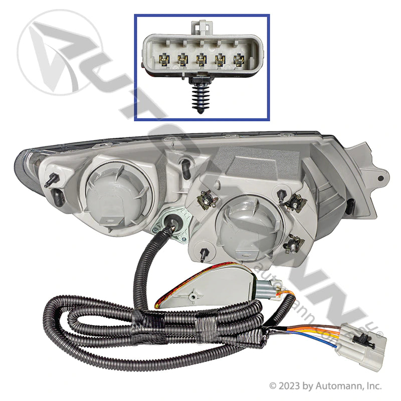 Conjunto de faros delanteros Automann LH con marcador lateral IHC 564.55201K