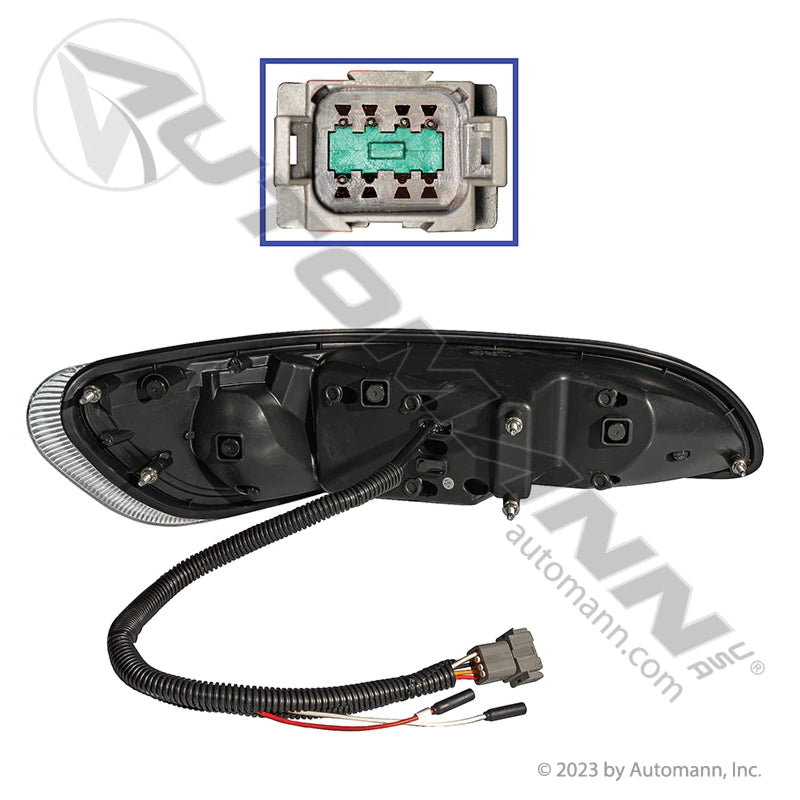 Automann Headlamp LED LH Peterbilt 564.75040DCY