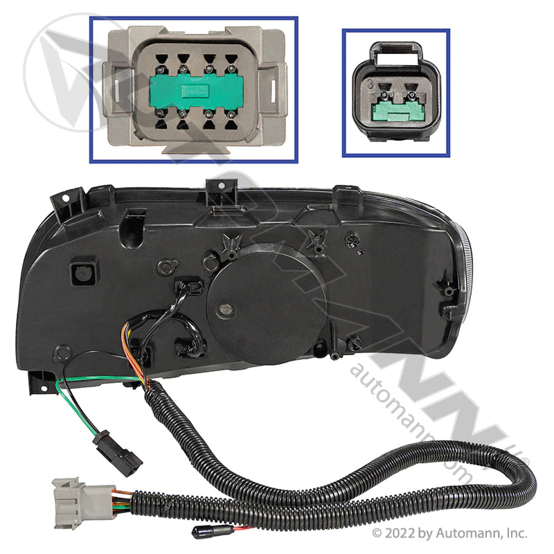 Automann Headlamp LED RH Peterbilt 564.75047DCY