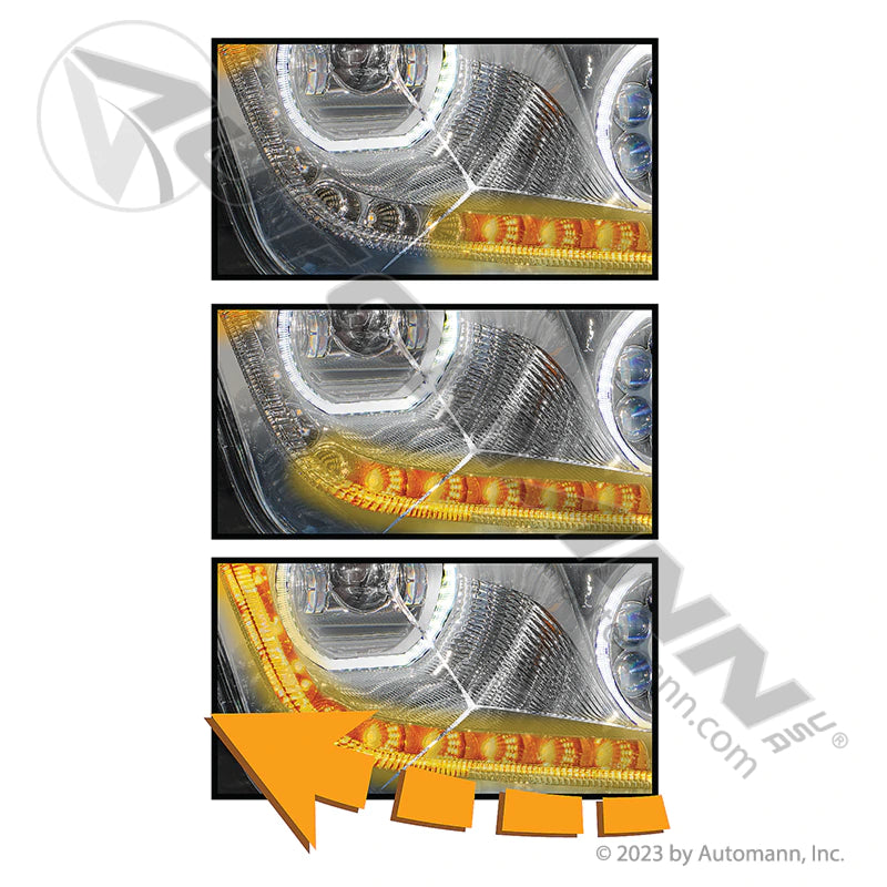 Automann Headlamp LED RH Peterbilt 564.75049DCY