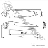 Automann Cab Marker Light Bullet LED Amber 571.LD323A19
