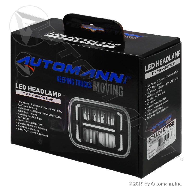 Automann Headlamp High/Low Beam 5inX7in LED 571.LD5X7W5B