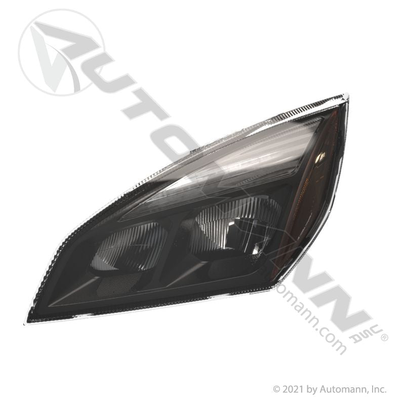 Automann Headlamp LH Black LED Freightliner P4 564.46001LM