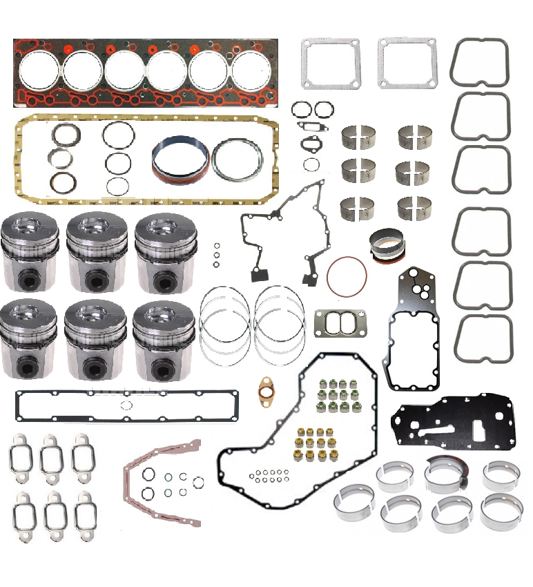 CUMMINS 5.9L 12V COMPLETE ENGINE OVERHAUL KIT W/ MARINE BOWL PISTONS - 3802160